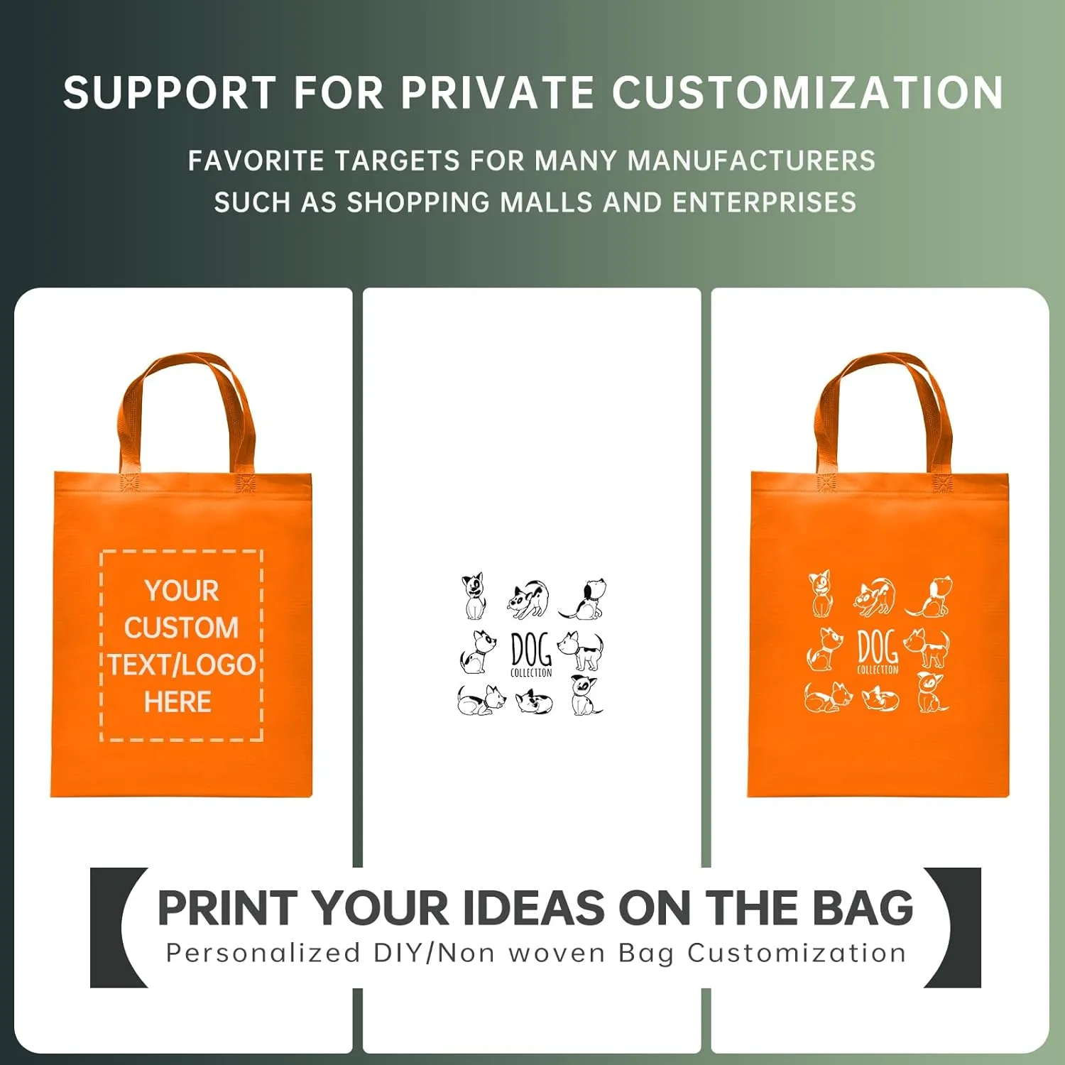 Customizable Tote Bags-100 Ideal for Sales,Business Activities,shopping,Parties,store,advertisement