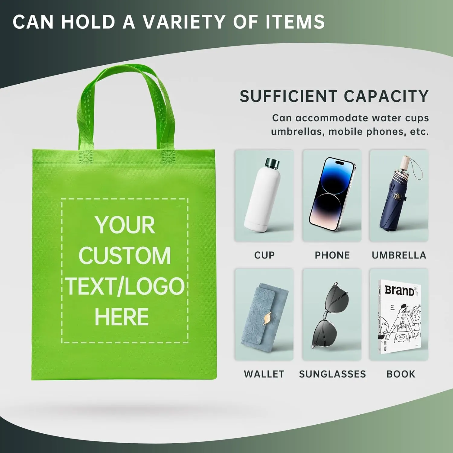 Customizable Tote Bags-100 Ideal for Sales,Business Activities,shopping,Parties,store,advertisement