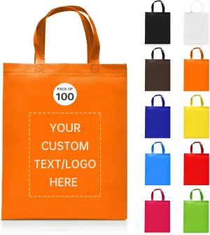 Customizable Tote Bags-100 Ideal for Sales,Business Activities,shopping,Parties,store,advertisement