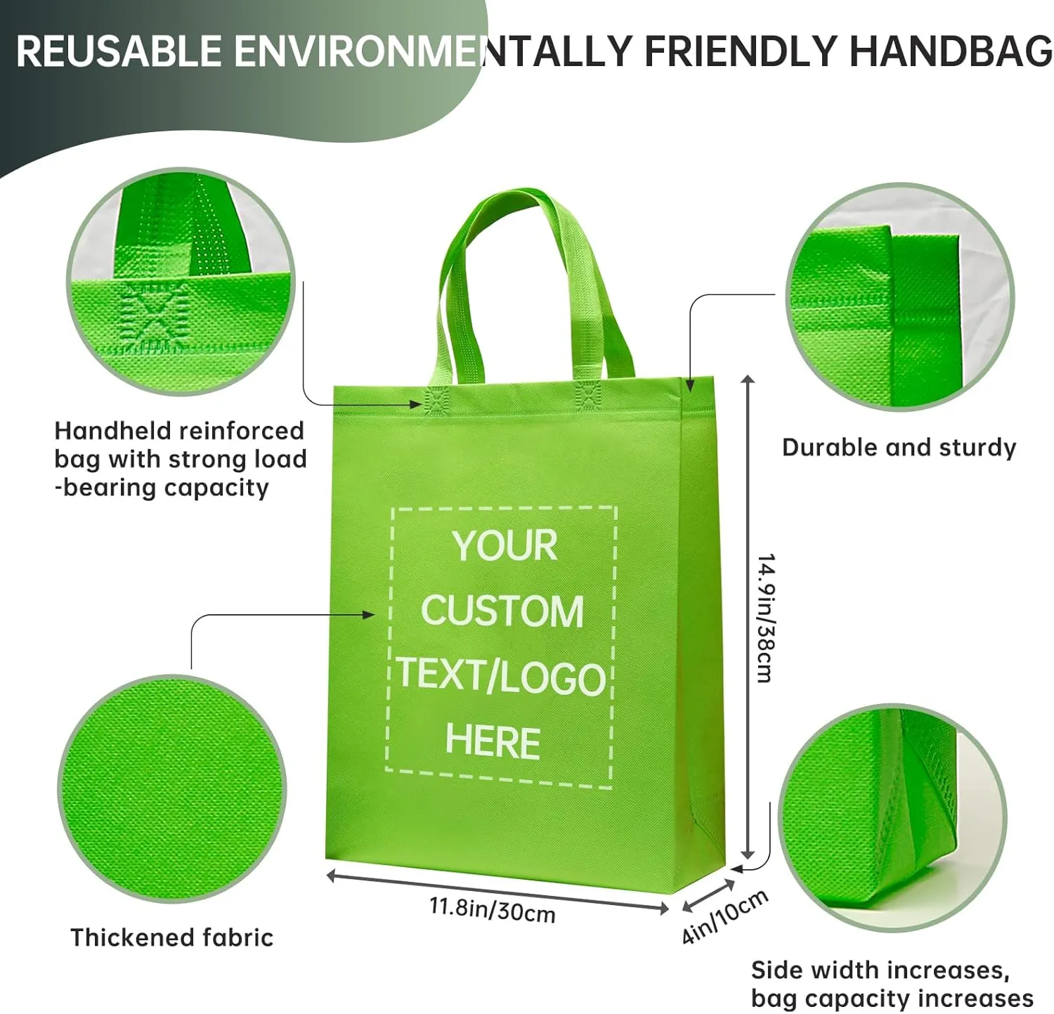 Customizable Tote Bags-100 Ideal for Sales,Business Activities,shopping,Parties,store,advertisement