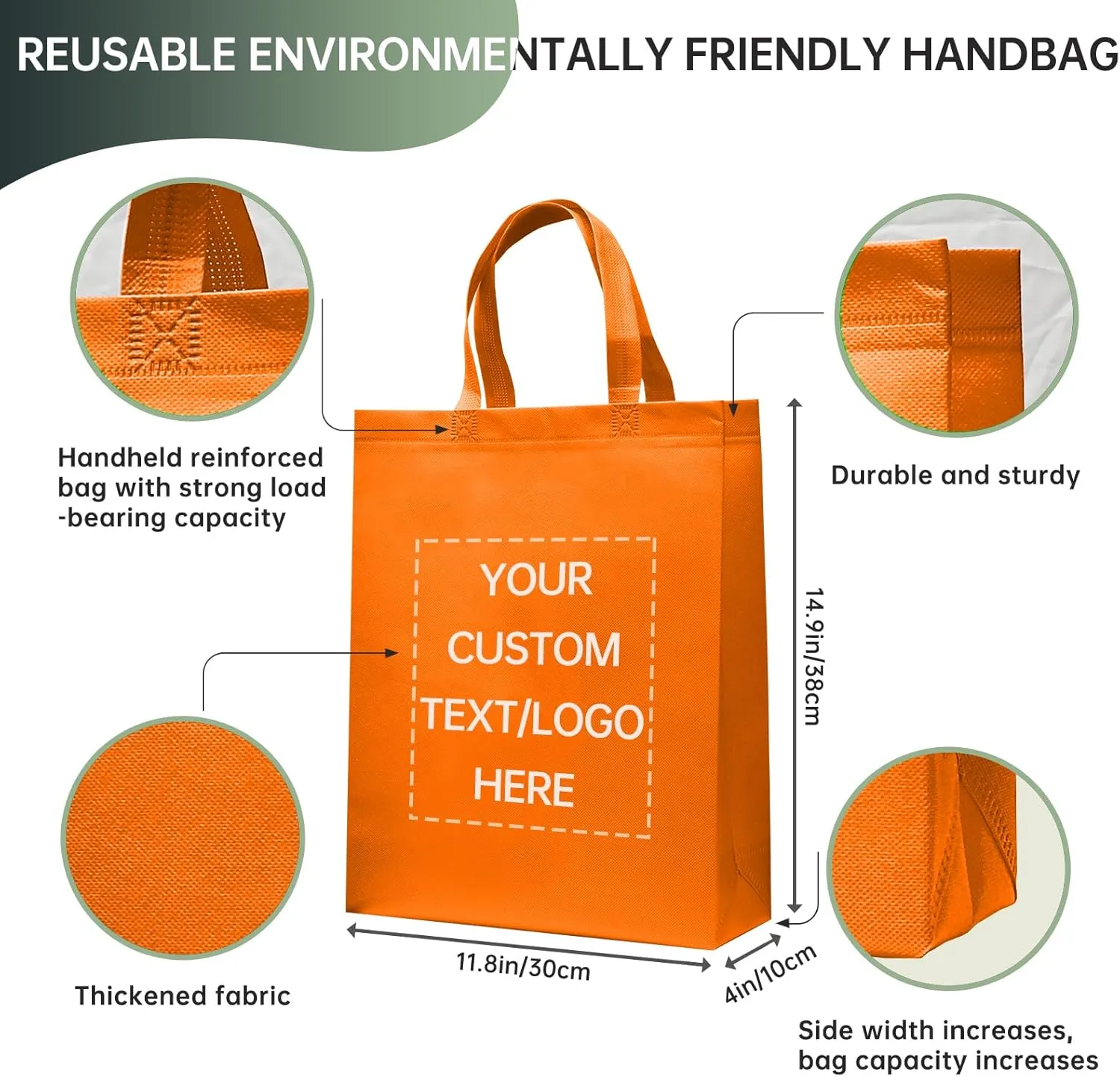 Customizable Tote Bags-100 Ideal for Sales,Business Activities,shopping,Parties,store,advertisement
