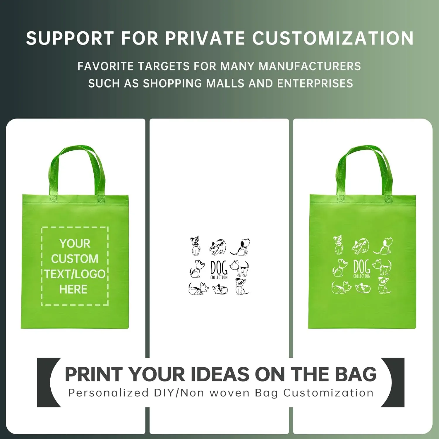 Customizable Tote Bags-100 Ideal for Sales,Business Activities,shopping,Parties,store,advertisement