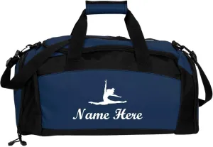 CUSTOMIZED GIRL Personalized Dance Bag - Dance Essentials Duffel Gym Bag, Navy