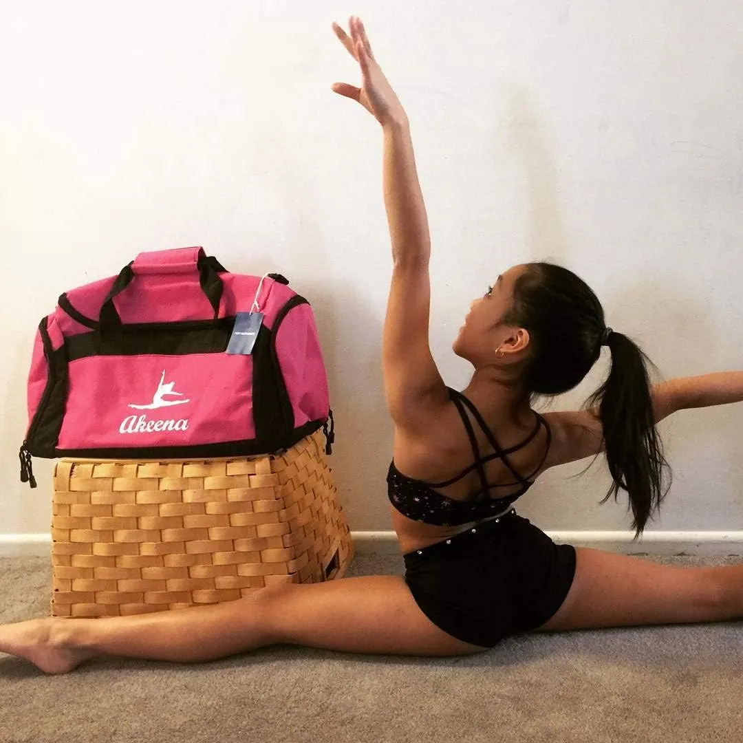 CUSTOMIZED GIRL Personalized Dance Bag - Dance Essentials Duffel Gym Bag, Navy