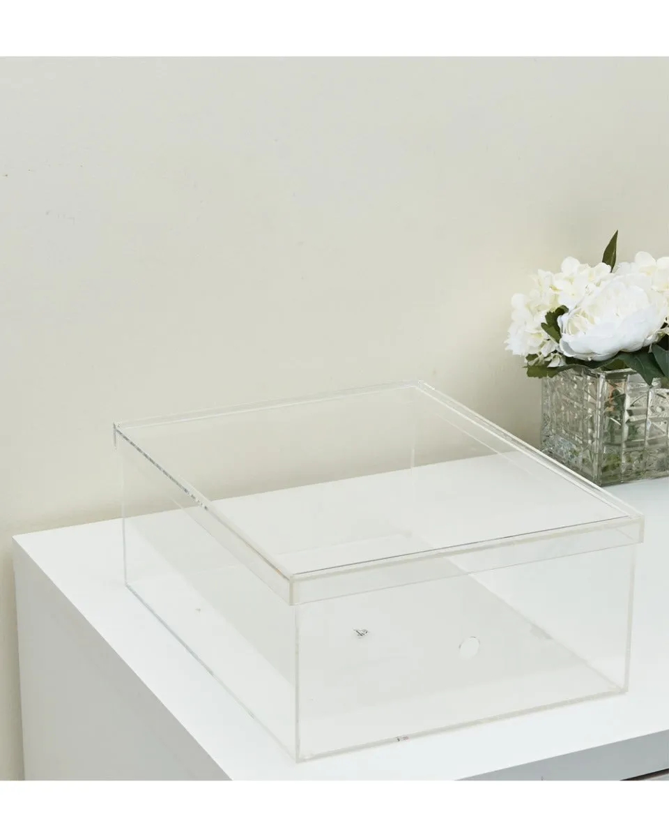 Customized Stackable Vanity Box Acrylic Smart-powered HS Storage Clear Product Touch-sensitive