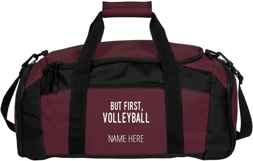 CustomizedGirl Personalized Duffel Bag - Polyester Duffel Bag, Gym Bag with Detachable & Adjustable Shoulder Strap, Volleyball Bag with Custom Name & Size Zipper Compartment, Duffle Bags for Men