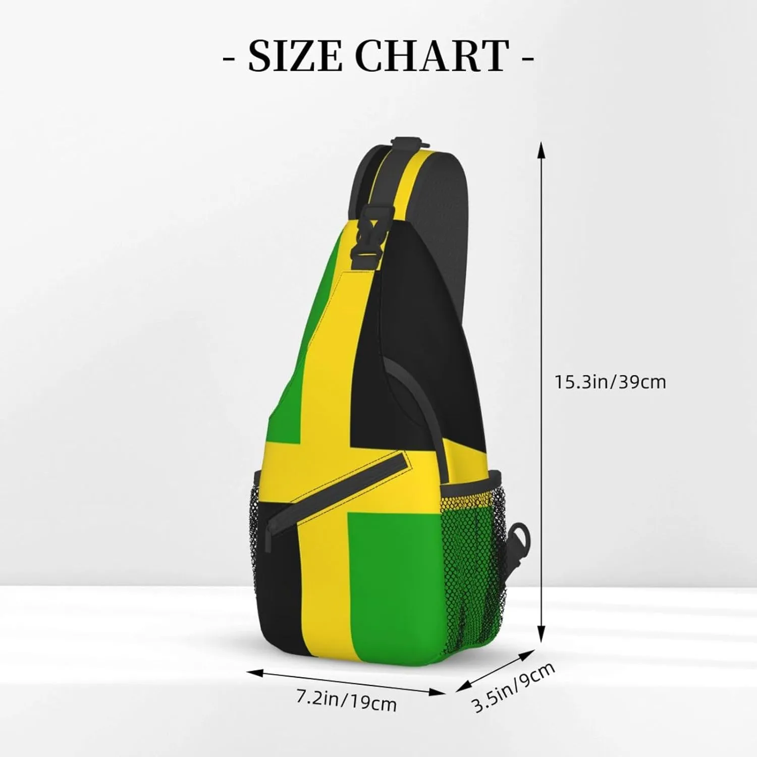 Cute Jamaica Flag Sling Backpack, Multipurpose Crossbody Shoulder Bag Jamaican Travel Hiking Daypack for Women Men
