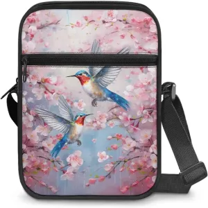 Cute Messenger Bag with Zipper and Front Pocket Sling Crossbody Shoulder Bags Adjustable Strap
