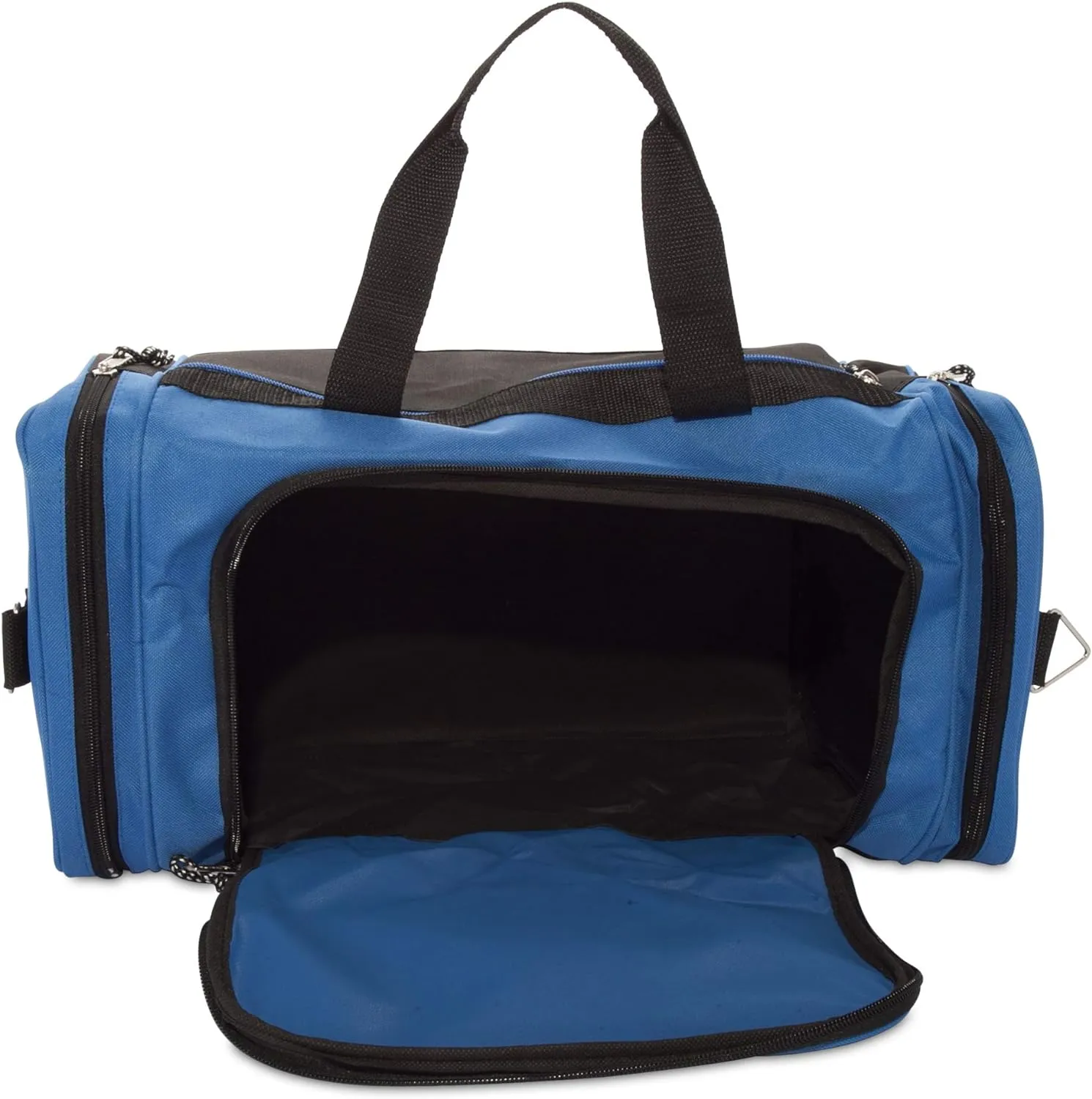DALIX 21" Blank Sports Duffle Bag Gym Bag Travel Duffel with Adjustable Strap in Royal Blue