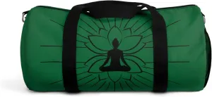 Dark Green Zen Girl Duffel Bag