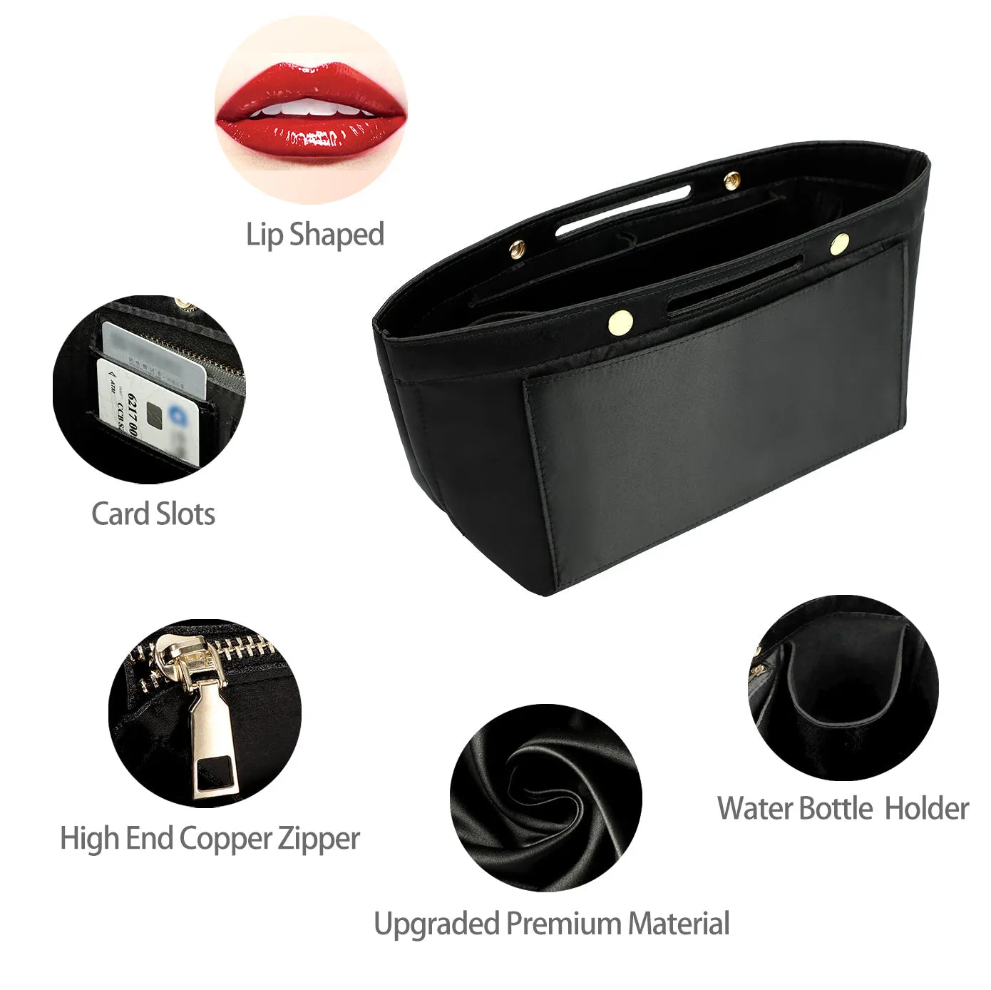 Design Purse Organizer Insert for Handbag & Tote Shaper, Tote Bag Organizer Insert for Speedy Neverfull - Available in 6 Sizes.
