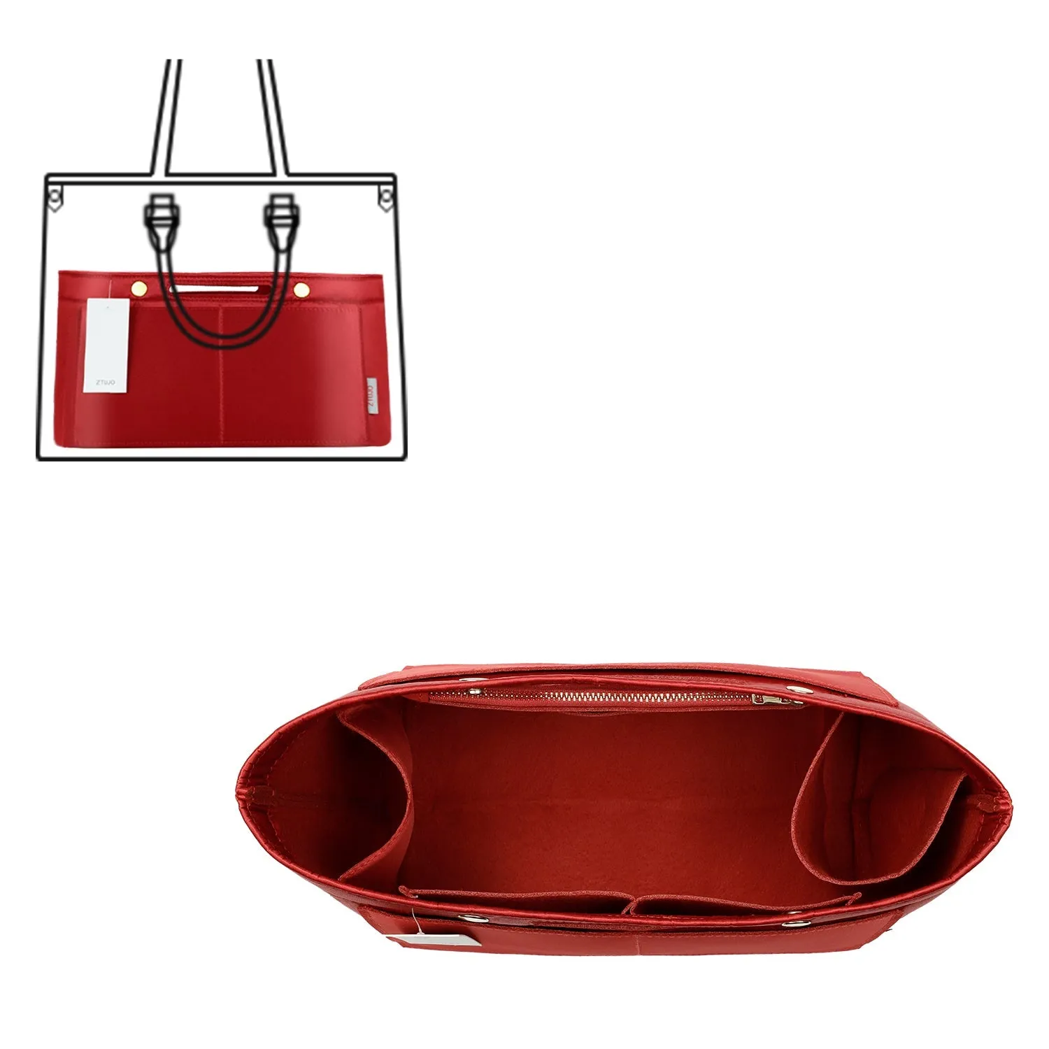 Design Purse Organizer Insert for Handbag & Tote Shaper, Tote Bag Organizer Insert for Speedy Neverfull - Available in 6 Sizes.