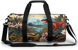 Dinosaur Era Travel Duffel Bag Gym Bags Sports Tote Shoulder Weekender Handbag for Men Women