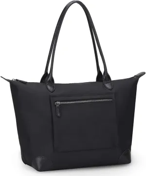 DORIS&JACKY Tote Bag For Women Large Lightweight Designer Leather Nylon Work Shoulder Bag And Foldable Travel Purse