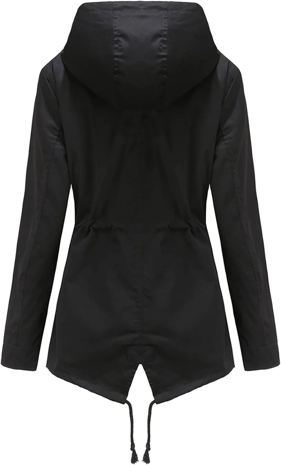 DOSLAVIDA Women's Rain Jacket Waterproof Hooded Windbreaker Lightweight Trench Coat Active Outdoor Raincoat With Hood