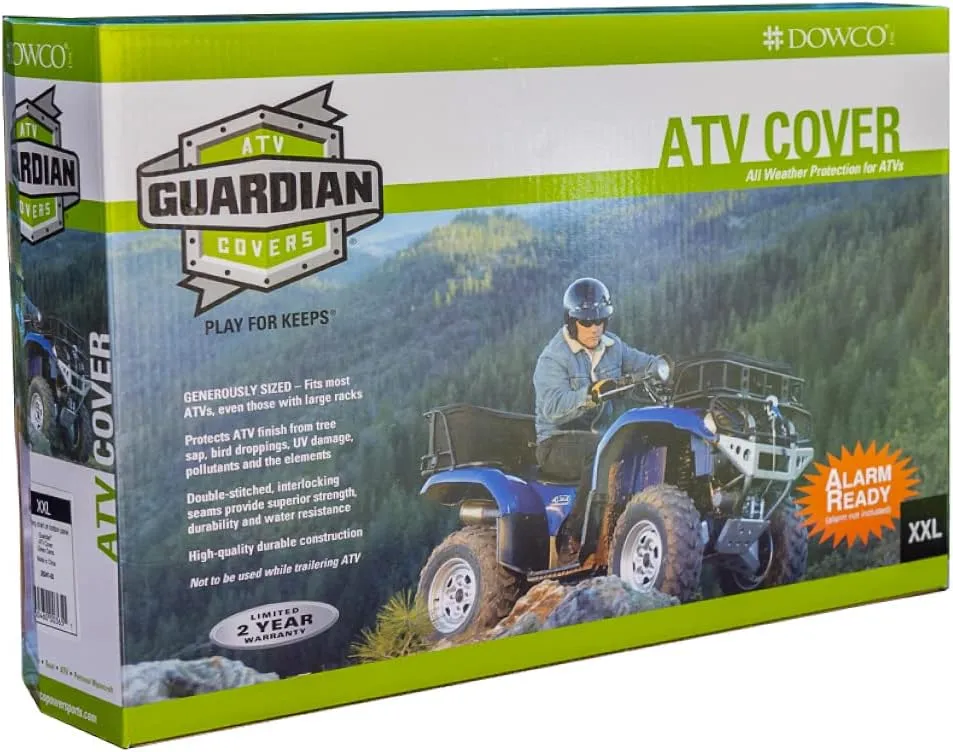Dowco Guardian 26043-01 Indoor/Outdoor Water Resistant Reflective ATV Cover: Black, Universal Sport