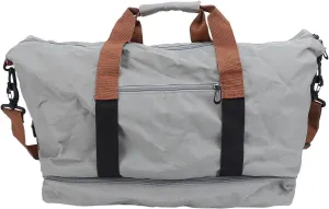 Duffel Bag Gym Bag Kuuleyn Travel Duffle Bag Oxford Cloth Weekender Bag Dry And Wet Separation Sports Gym Bag With Shoulder Strap For Men Women (Grey)