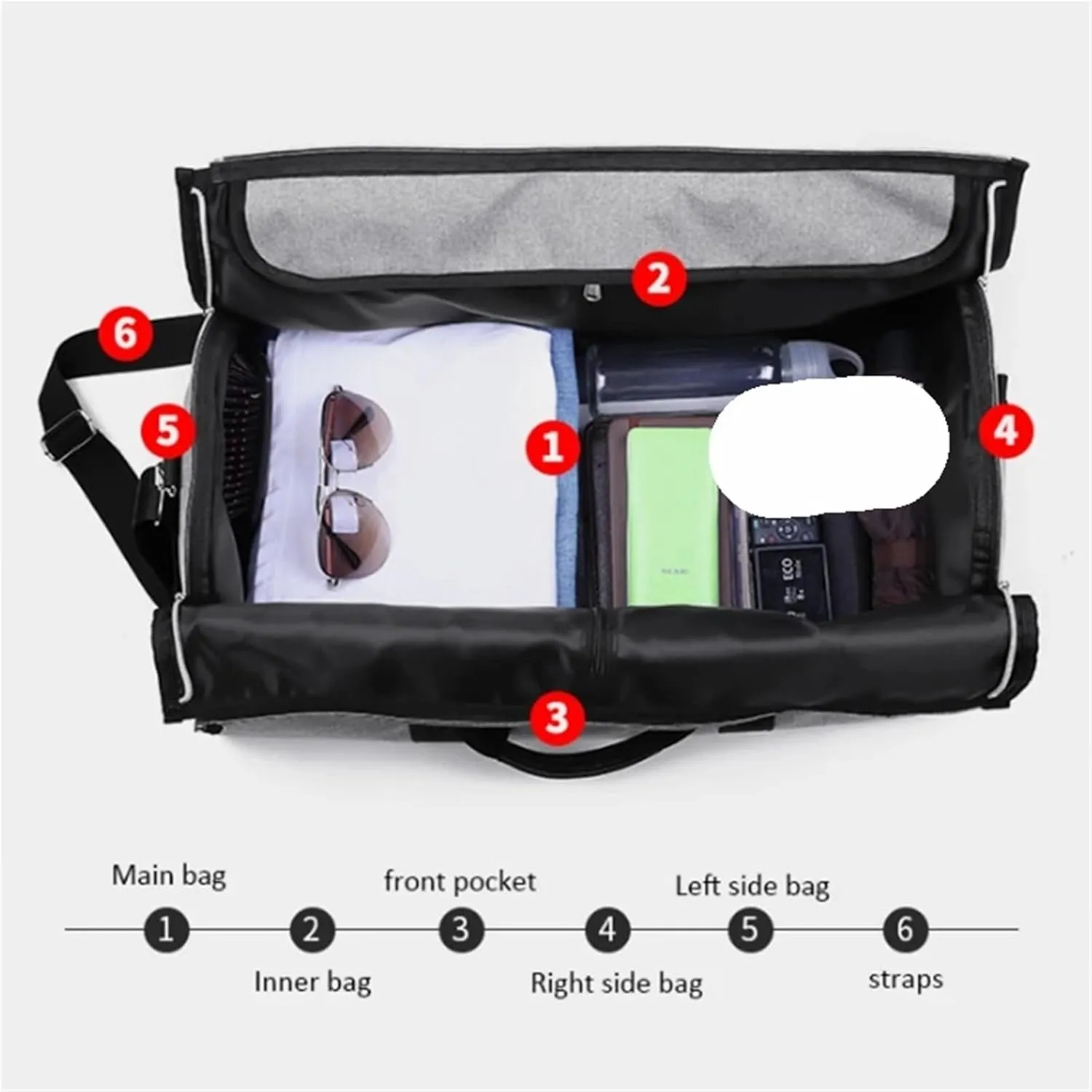 Duffle Bag For Travel Portable Luxury Suit Storage Bag 2 In 1 Busines Travel Duffel Bag Men's Garment Bag Shoulder Trip Handbag Clothing Luggage Bag(Dark Gray)