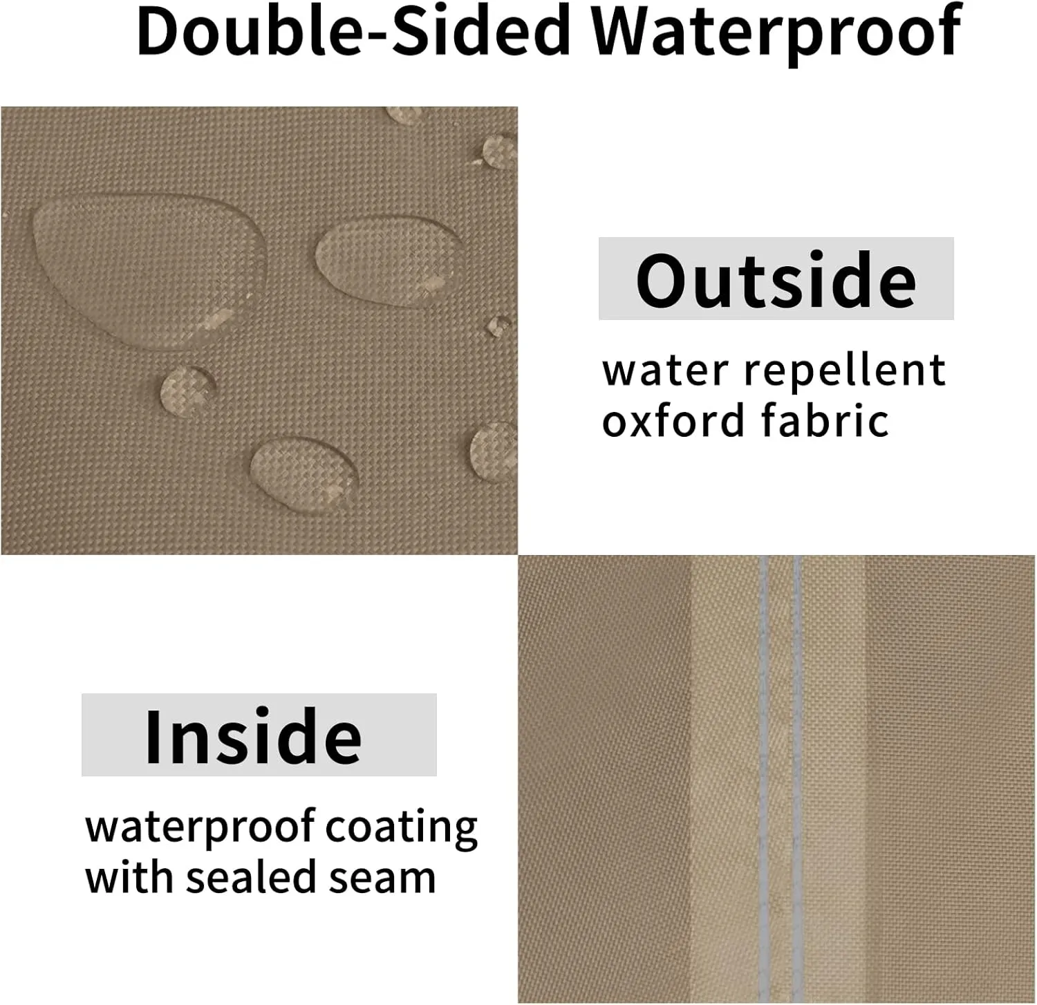 Easy-Going Waterproof Outdoor Swivel Chair Cover UV Resistant Patio Chair Cover Weatherproof Lawn Outdoor Furniture Cover with Tape Sealed Seam (2 Pack-28Wx33Dx38.5H inch, Camel)