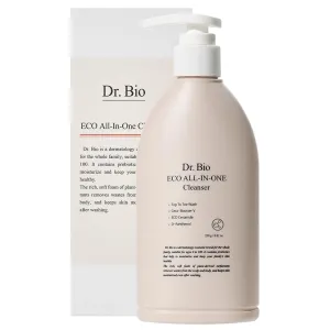 Eco All-in-One Cleanser, Face & Body Wash for Sensitive Skin with Ceramide, Probiotics & Cica, Vegan, Fragrance-Free, Mild Gentle Hydrating Cleanser, Hypoallergenic Korean Skincare