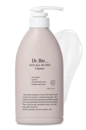 Eco All-in-One Cleanser, Face & Body Wash for Sensitive Skin with Ceramide, Probiotics & Cica, Vegan, Fragrance-Free, Mild Gentle Hydrating Cleanser, Hypoallergenic Korean Skincare