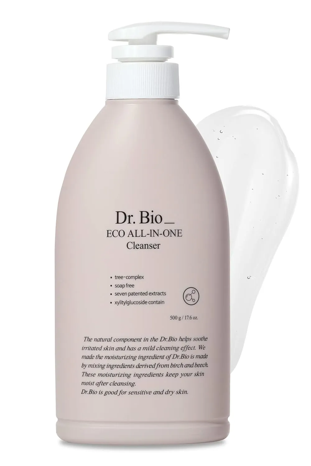Eco All-in-One Cleanser, Face & Body Wash for Sensitive Skin with Ceramide, Probiotics & Cica, Vegan, Fragrance-Free, Mild Gentle Hydrating Cleanser, Hypoallergenic Korean Skincare