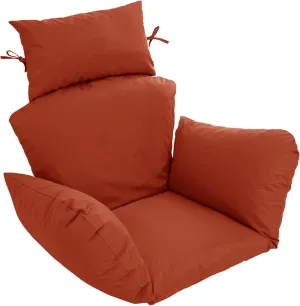 Egg Chair Cushion – Outdoor Hanging Chair Cushion, Replacement Cushions for Patio Swing, Waterproof, Fade- Resistant, Removable & Machine Washable Cover, Rust