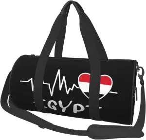 Egypt Heartbeat Duffel Bag Gym Bag Travel Sports Tote Large Foldable Beach Swim Yoga4