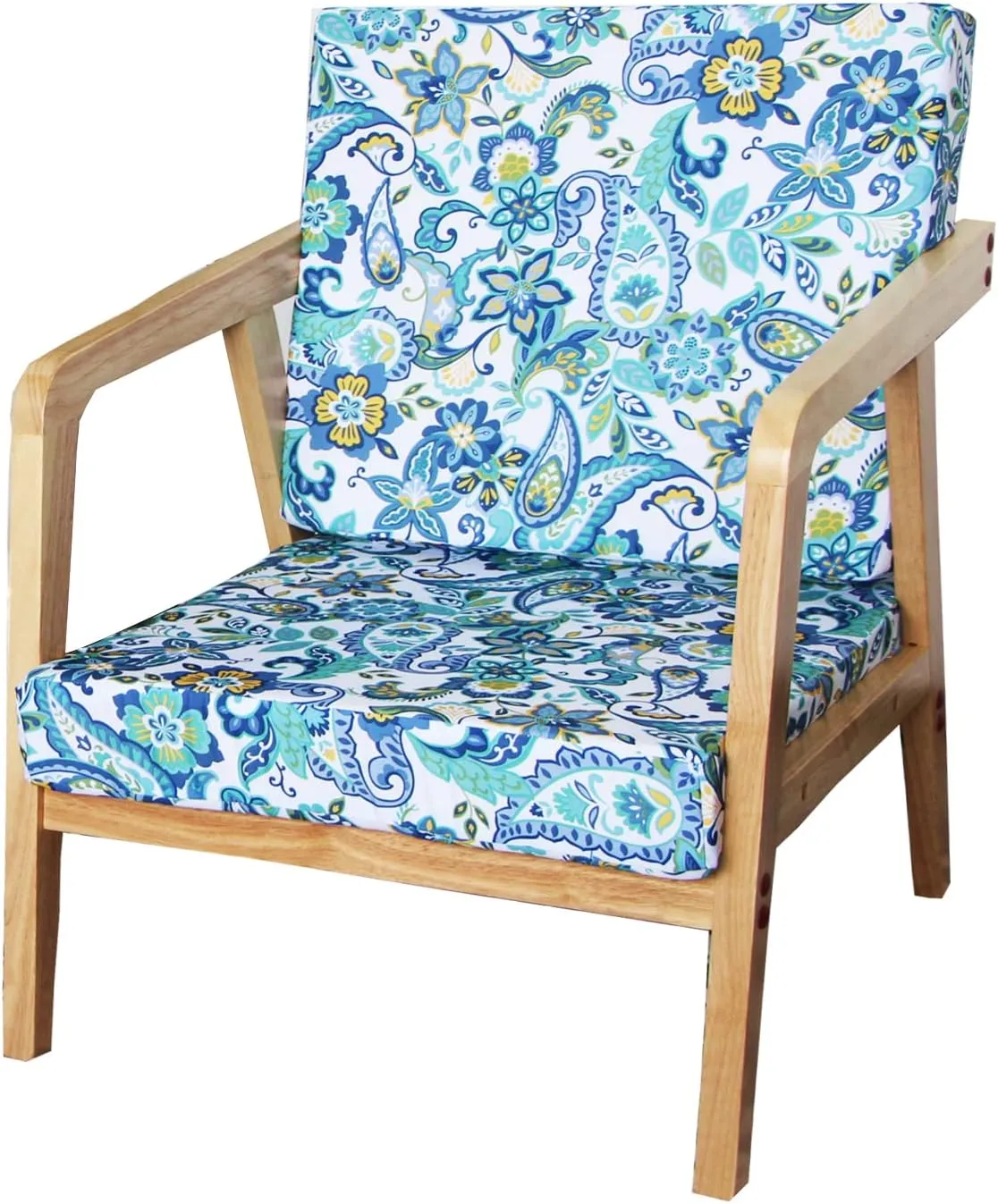 EHouseHome Patio Chair Seat Cushion Covers,Washable UV Resistant Slip Covers Replacement,Waterproof Outdoor Furniture Cushion Pillow Seat Cover for Couch,Garden,Sofa,22"×20"×4"(4 Covers Only,Paisey)