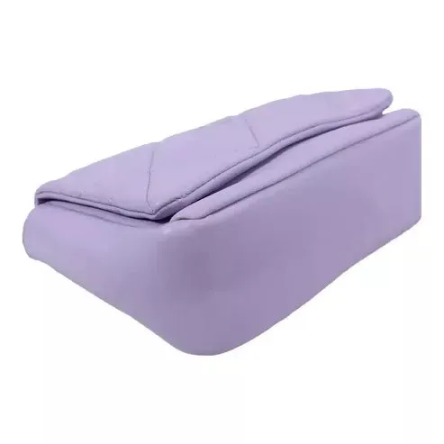 Elegant Quilted Sling Bag with Mini Pouch (Purple)