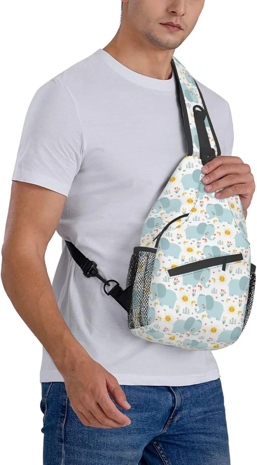 Elephant Crossbody Bag Animal Shoulder Bag Backpack Cute Sling Bag Chest Casual Daypack for Outdoor
