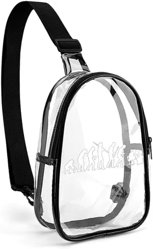 Evolution of A Computer Profile Unisex Small Sling Bag Transparent Chest Pack Travel Hiking Crossbody Bag