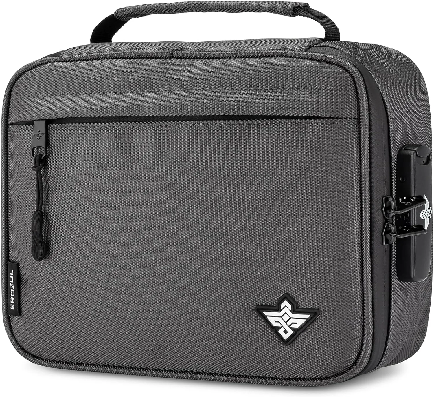 Exodus Storage Travel Bag with Combination Lock Water Resistant Organizer Case   Bonus Gifts (Graphite)