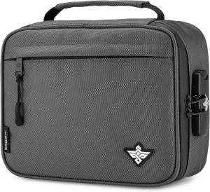Exodus Storage Travel Bag with Combination Lock Water Resistant Organizer Case   Bonus Gifts (Graphite)