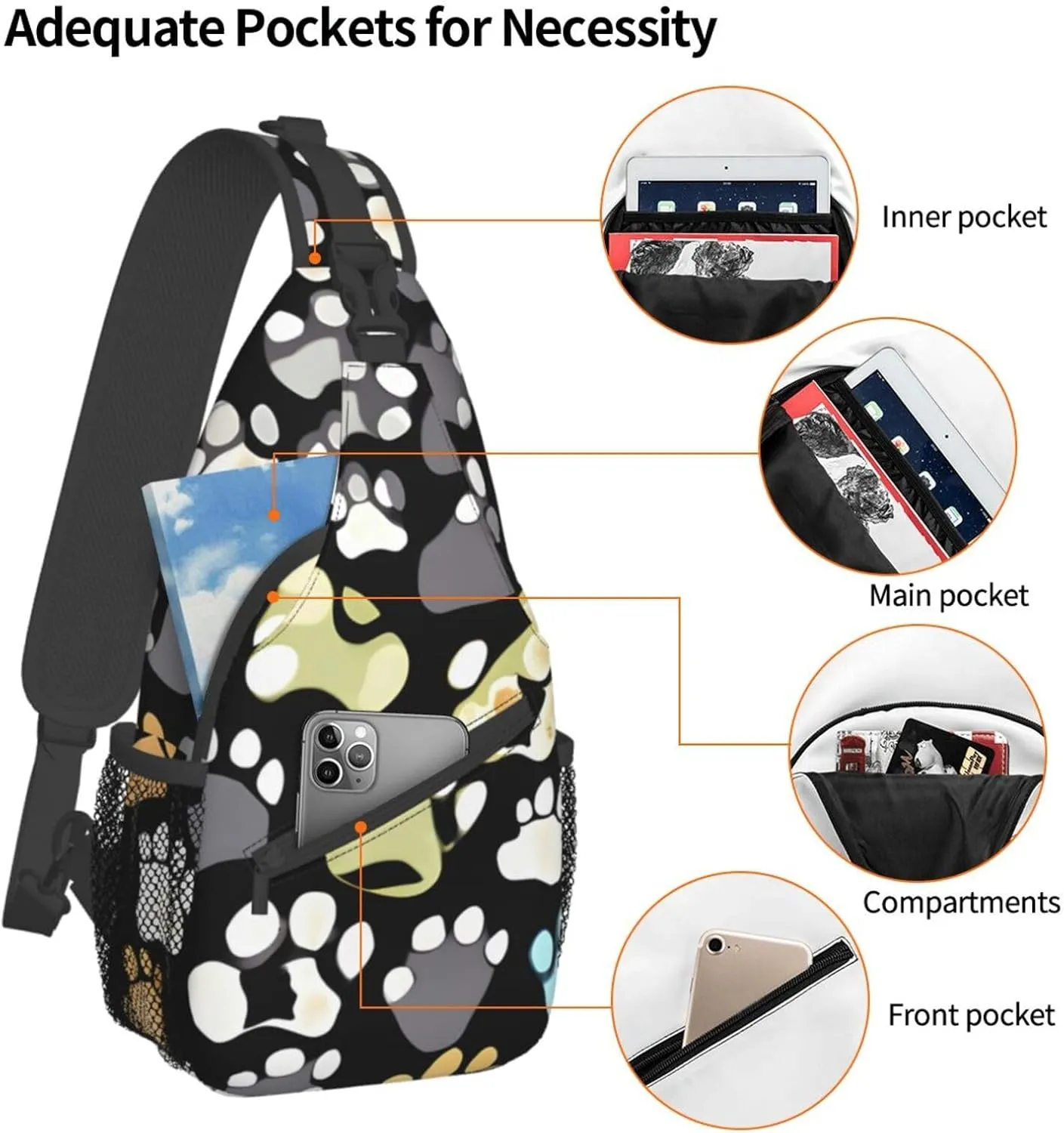Explosion Firework 3d Unisex Crossbody Backpack Travel Hiking Casual Chest Bags Lightweight Fashion