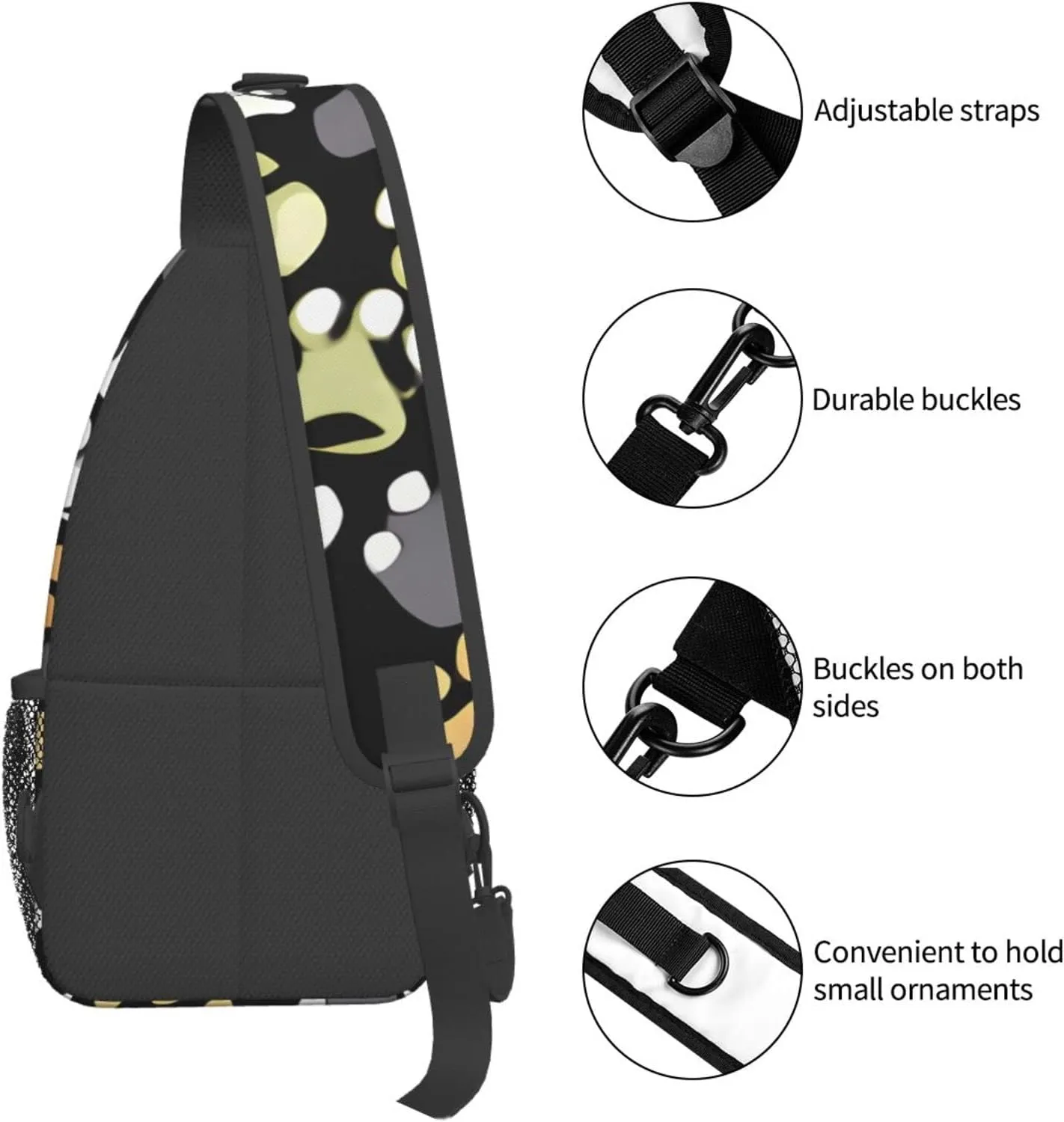 Explosion Firework 3d Unisex Crossbody Backpack Travel Hiking Casual Chest Bags Lightweight Fashion