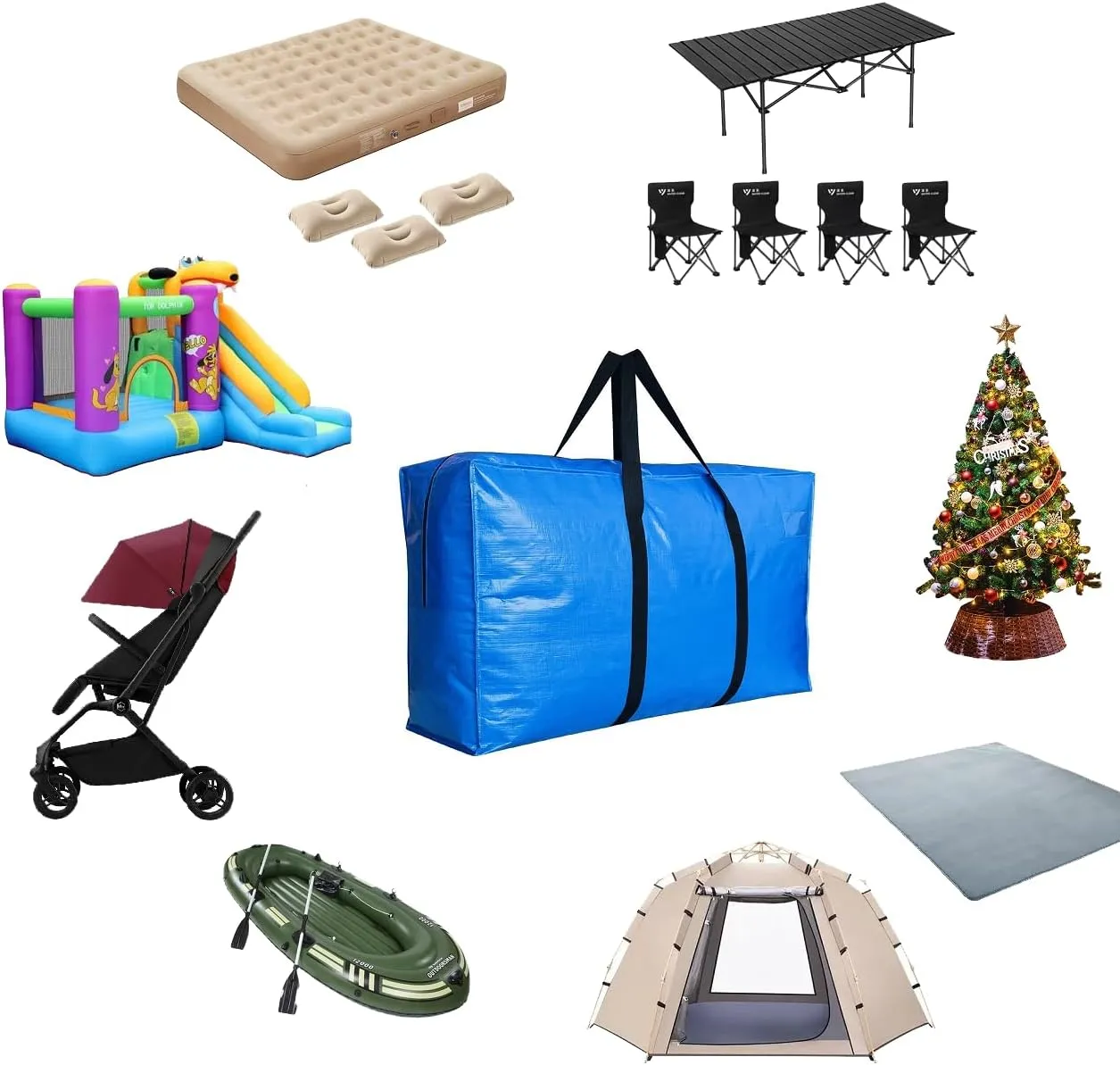 Extra Large Storage Bags, Jumbo Moving Tent Waterproof Storage Bags, Foldable Big XXL Duffle Bag for Travel, 42x23x13.5inch