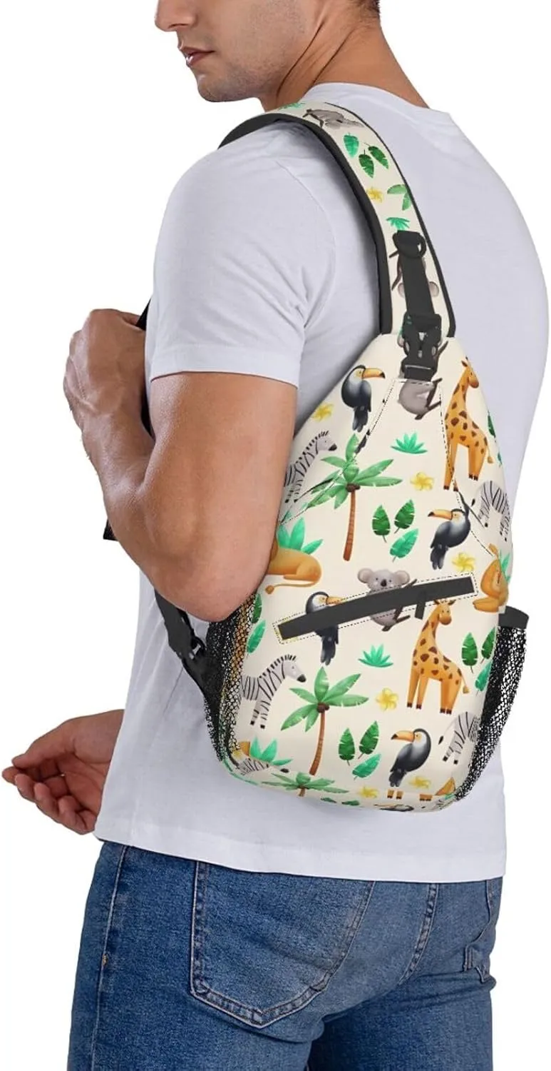 Fashion Chest Sling Bag For Women Men Adjustable Strap Crossbody Shoulder Backpack Hiking Travel Fashion Unisex Daypack