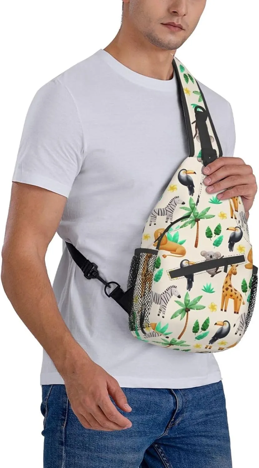 Fashion Chest Sling Bag For Women Men Adjustable Strap Crossbody Shoulder Backpack Hiking Travel Fashion Unisex Daypack