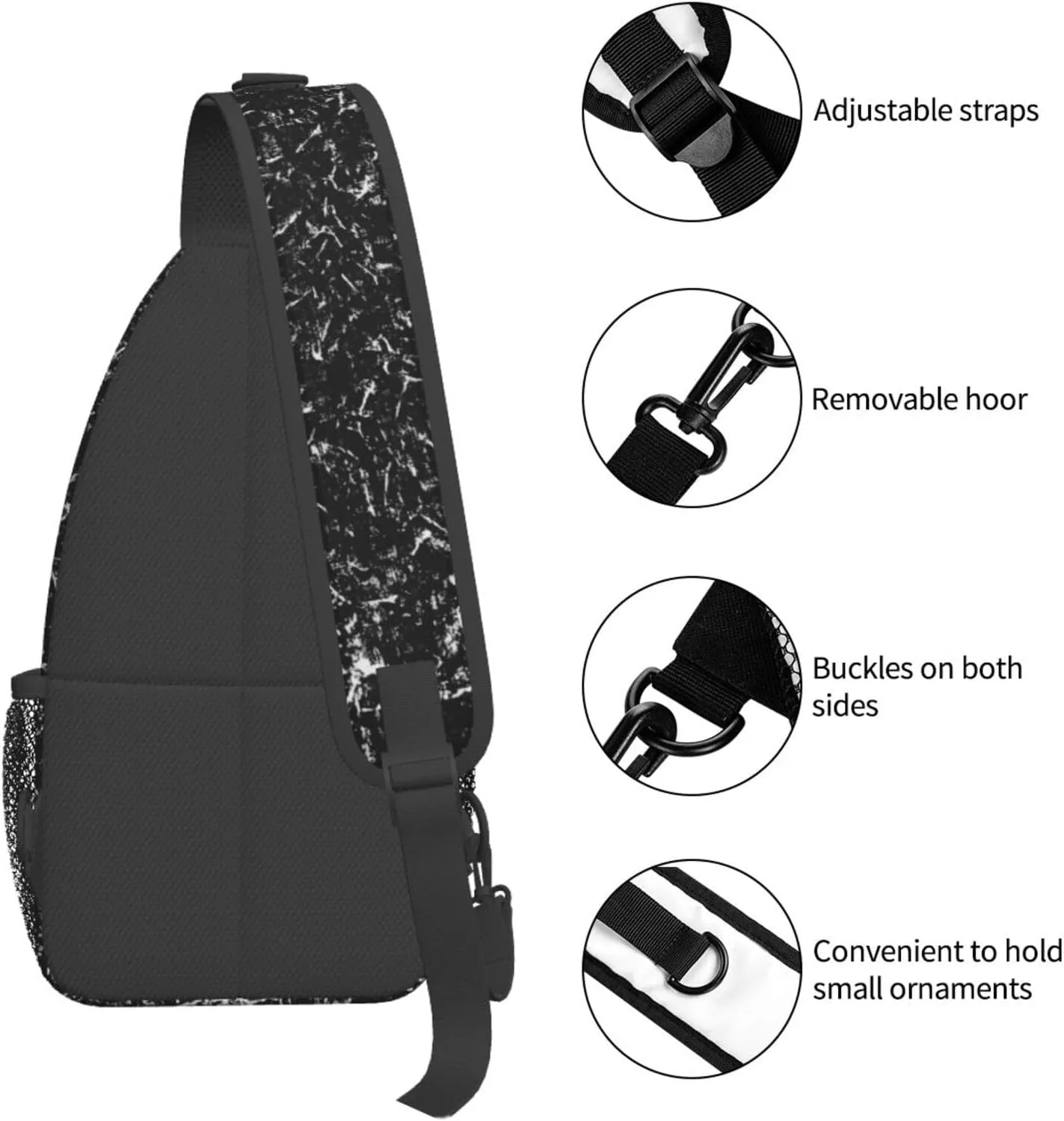 Fashion Chest Sling Bag For Women Men Adjustable Strap Crossbody Shoulder Backpack Hiking Travel Gym Unisex Daypack