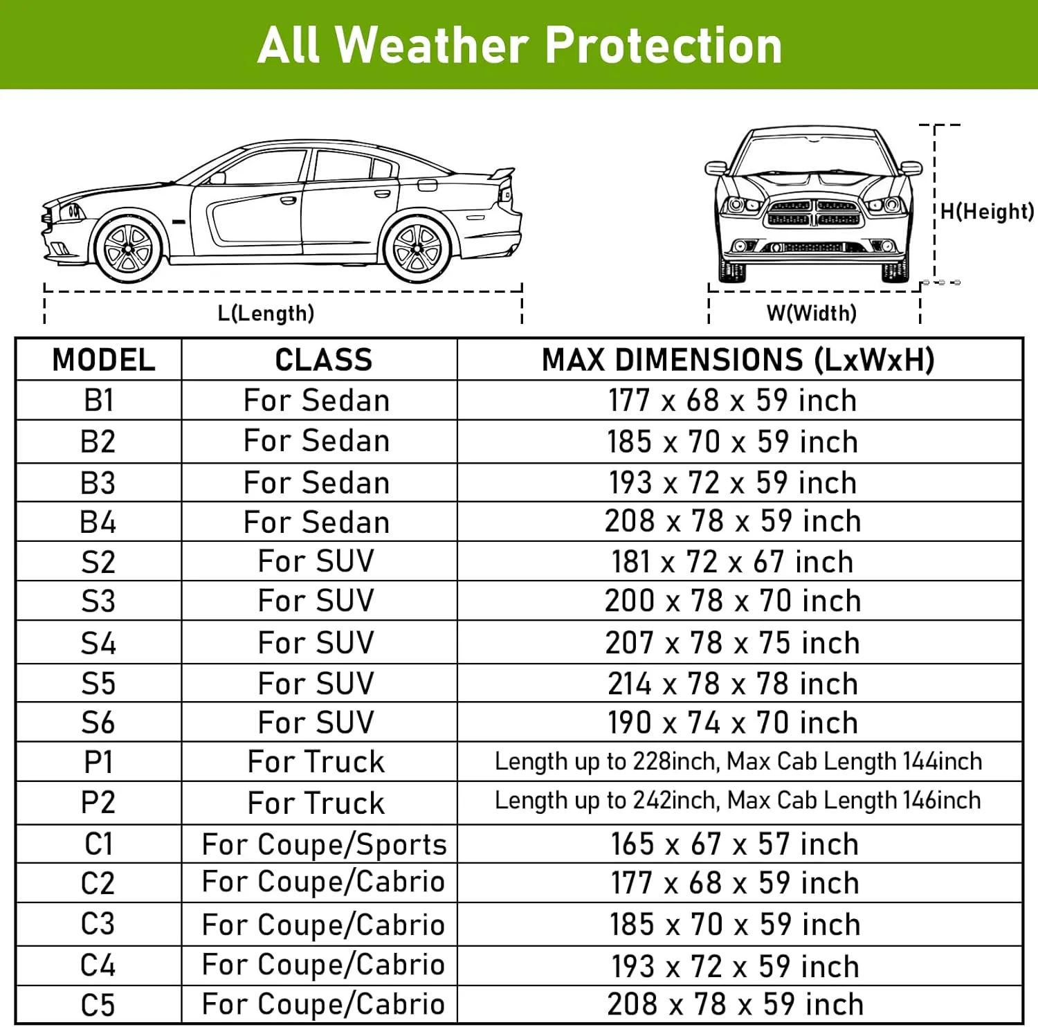 Favoto Truck Cover Waterproof Outdoor - All Weather 6 Layers Heavy Duty Pickup Cover Dust Rain Sun Protection Universal Fit for Chevy Silverado, Dodge Ram 1500, Ford F150 (Length Up to 242 inch)