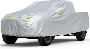 Favoto Truck Cover Waterproof Outdoor - All Weather 6 Layers Heavy Duty Pickup Cover Dust Rain Sun Protection Universal Fit for Chevy Silverado, Dodge Ram 1500, Ford F150 (Length Up to 242 inch)