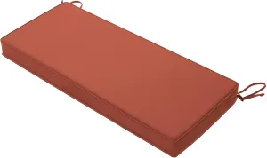 Favoyard Outdoor Bench Cushion 42 x 18 Inch Waterproof Patio Furniture Cushions 3-Year Color Fastness Garden Sofa Settee Couch Swing Pads with Handle and Adjustable Straps, Spice