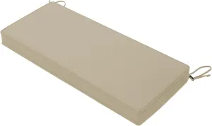 Favoyard Outdoor Bench Cushion 48 x 18 Inch Waterproof Patio Furniture Cushions 3-Year Color Fastness Garden Sofa Settee Couch Swing Pads with Handle and Adjustable Straps, Beige