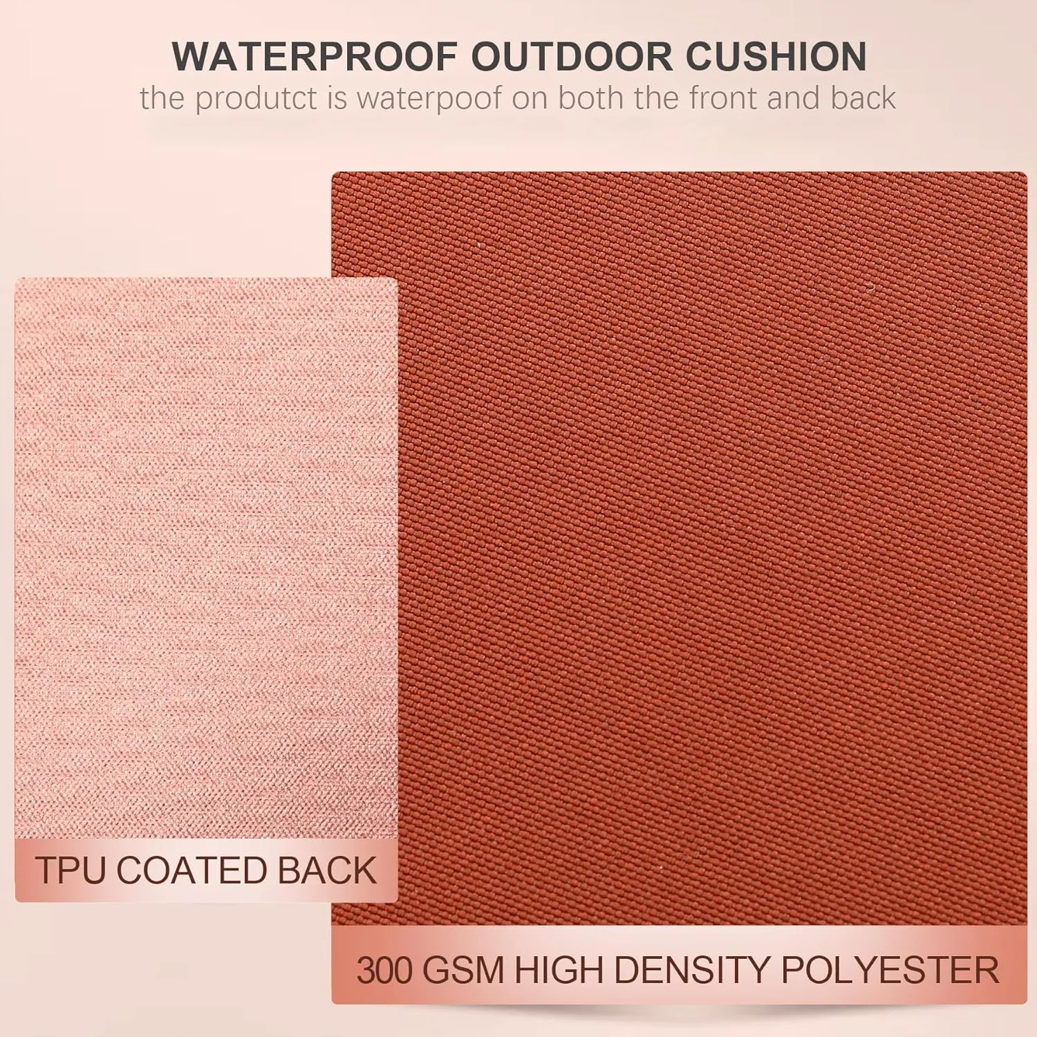 Favoyard Outdoor Chair Cushions 19"W x 19"D x 2"T Set of 4 Patio Chairs Cushions 3-Year Fade Resistant & Waterproof Cushions for Outdoor Furniture with Hidden Zipper, Attach Straps for Dining Chairs