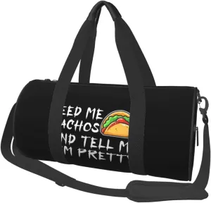 Feed Me Nachos And Tell Me I'M Pretty Duffel Bag Gym Bag Travel Sports Tote Large Foldable Beach Swim Yoga4
