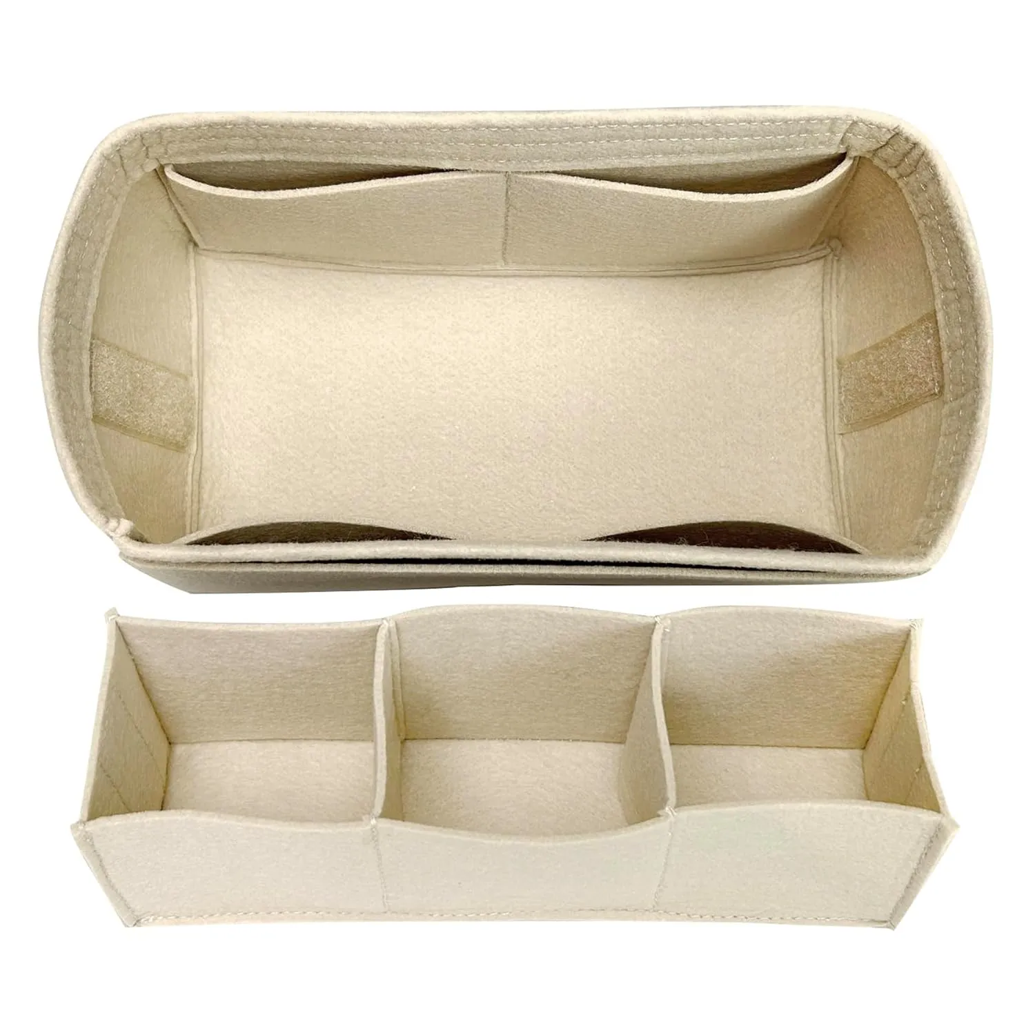 Felt Organizer Insert for Nice Vanity PM BB Mini Nano - Makeup & Toiletry Bag Protector | Reinforced Base, Snug Fit, Detachable Center Compartment, Customizable Pockets (Hot Pink, Nice Mini)