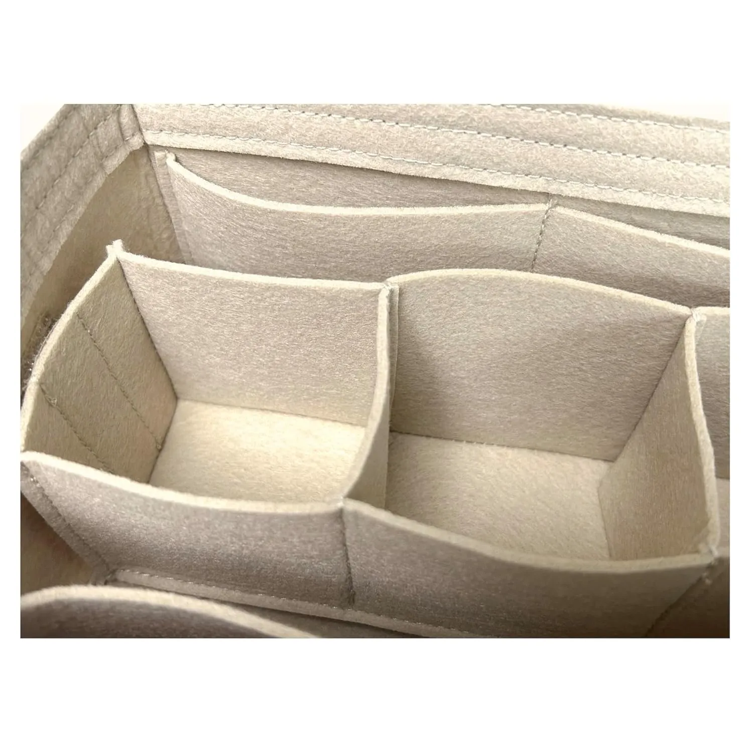 Felt Organizer Insert for Nice Vanity PM BB Mini Nano - Makeup & Toiletry Bag Protector | Reinforced Base, Snug Fit, Detachable Center Compartment, Customizable Pockets (Hot Pink, Nice Mini)