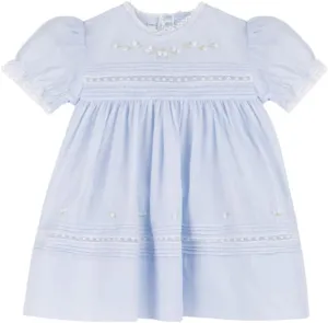 Feltman Brothers Baby Girls Blue Bullions Dress with Lace Trim 3 Months