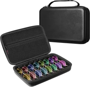 Fintie Travel Sunglasses Organizer Case with 8-Slot Adjustable Compartments, Hard EVA Eyeglasses Storage Bag for Men Women